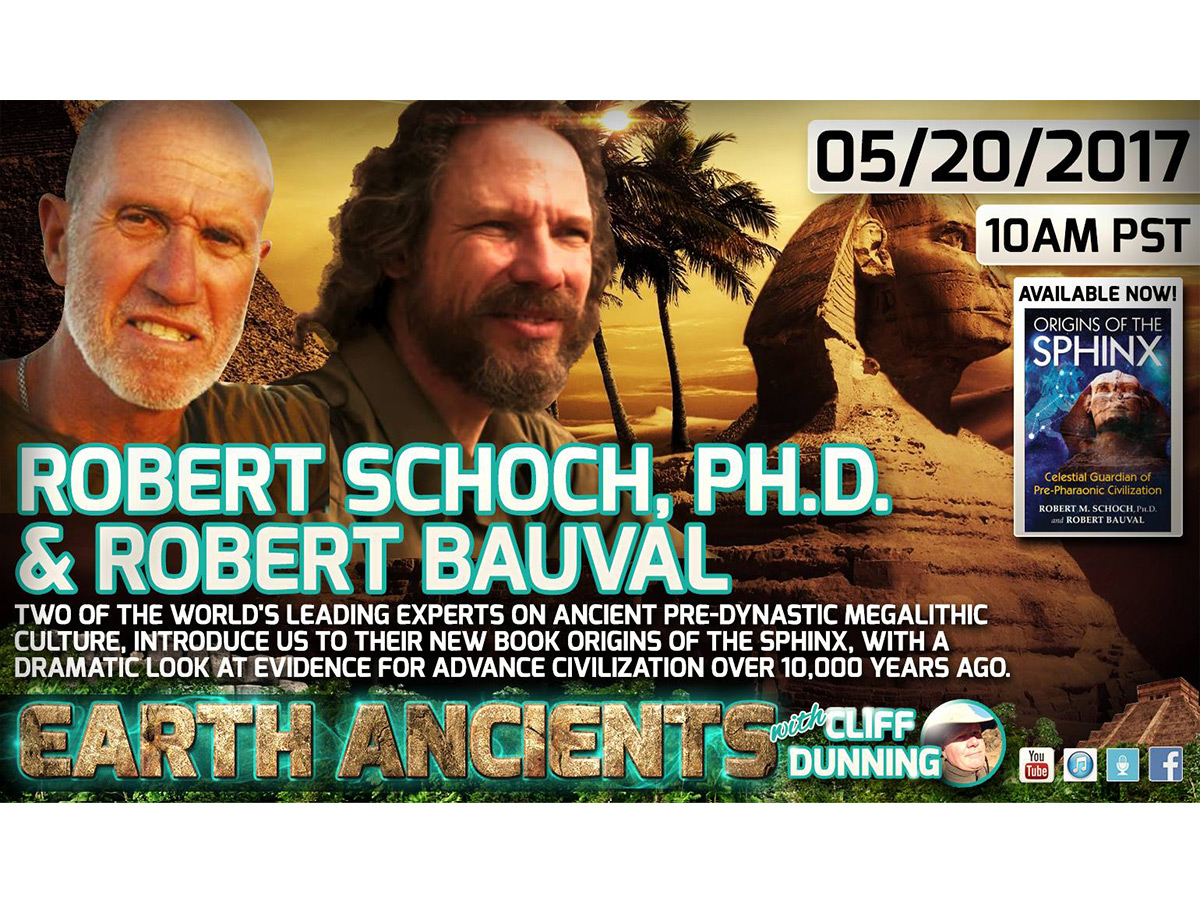 Robert Schoch Ph D Robert Bauval Origins Of The Sphinx Earth 